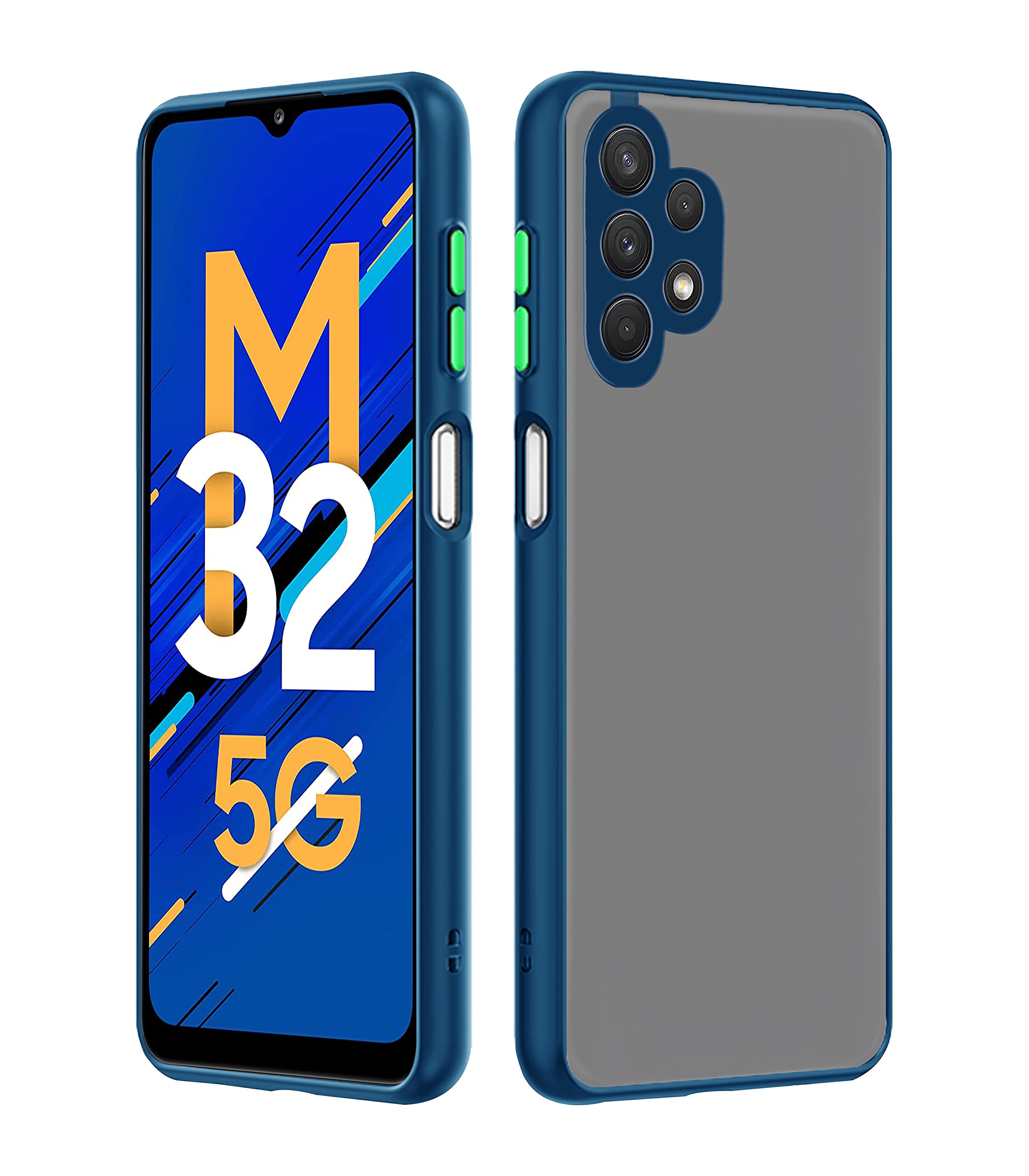 Blue Hybrid mobile back cover for Samsung M32/A32 5G – Pikkme