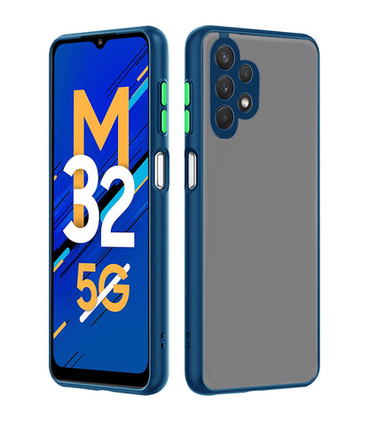 Blue Hybrid mobile back cover for Samsung M32/A32 5G – Pikkme