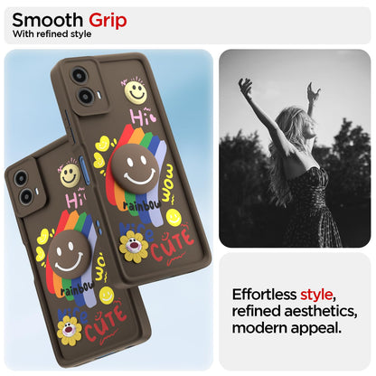 Brown Soft Silicone mobile cover for Moto G34/G45 5G – Pikkme – photo 2