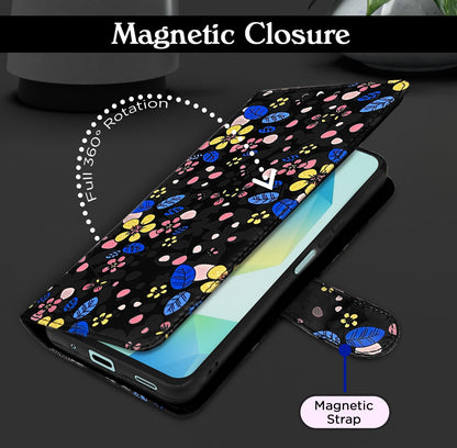 Pikkme Samsung A16 5G Wallet black flower mobile flip cover – photo 6