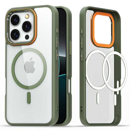 iPhone 16 Pro MagSafe mobile back cover in green mag-safe by Pikkme