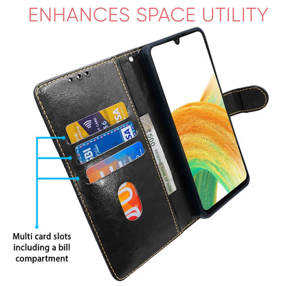 Samsung A33 5G mobile flip cover in black & brown by Pikkme – photo 3