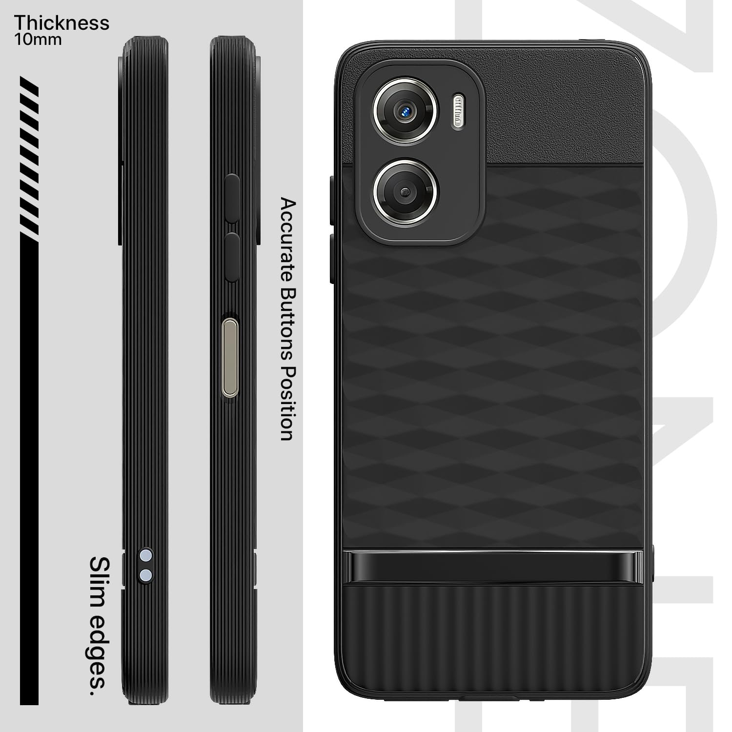Moto G06 Power mobile back cover in black by Pikkme – photo 3