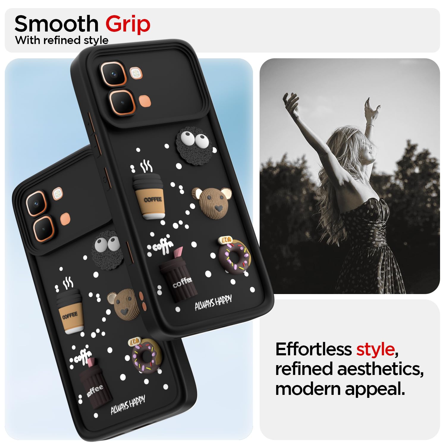Pikkme Infinix Note Edge 5G/3D Silicone black mobile back cover – photo 2