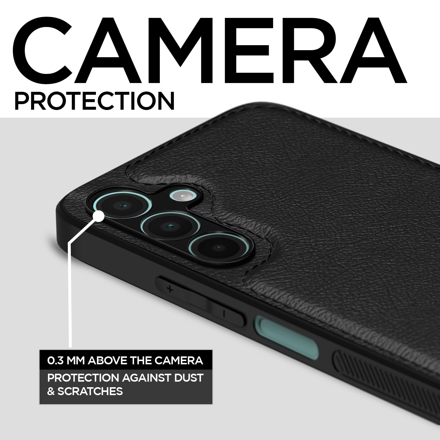 Pikkme Samsung Galaxy A16 5G Leatherback Back Case | Black