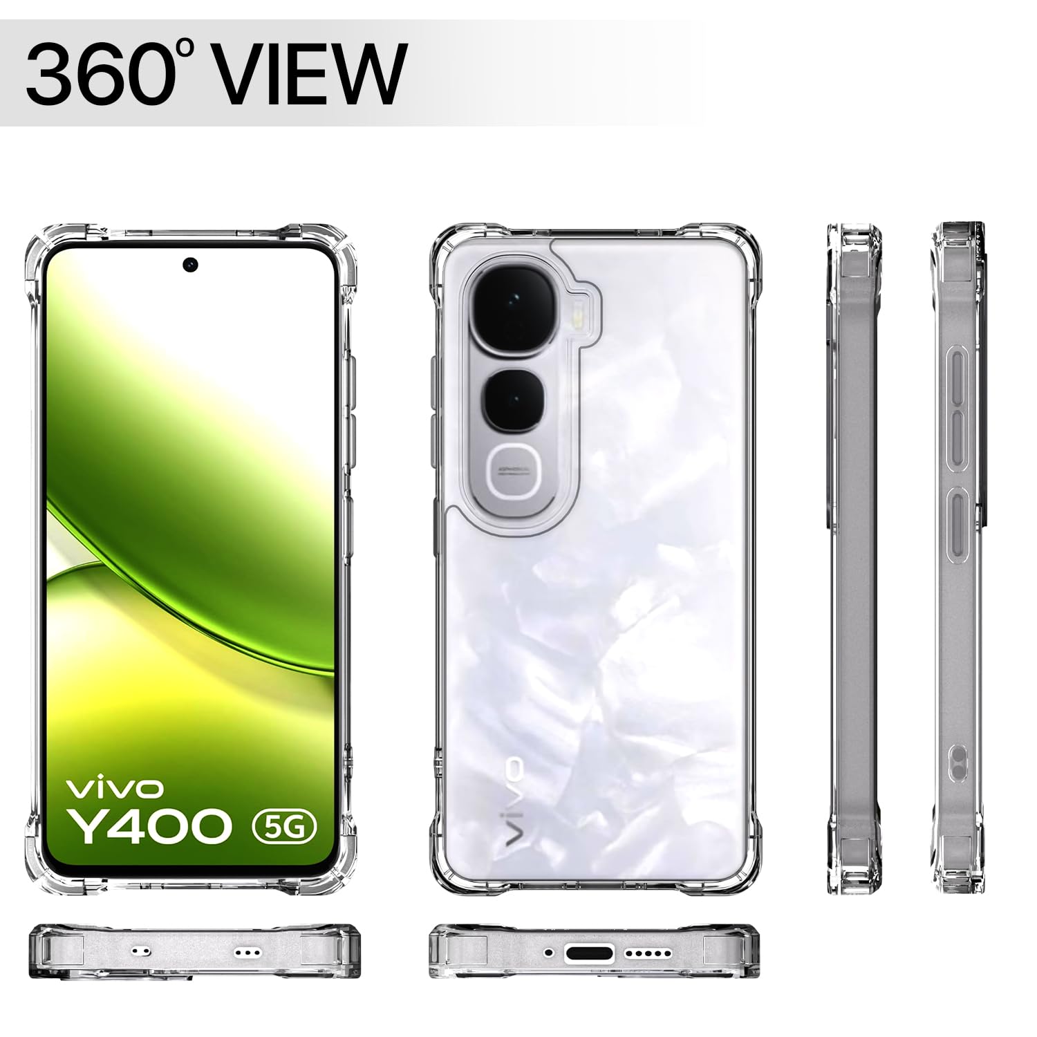 Transparent Clear back cover for Vivo Y400 5G – Pikkme – photo 7