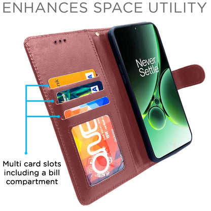 Brown Wallet flip case for OnePlus Nord 3 5G – Pikkme – photo 2