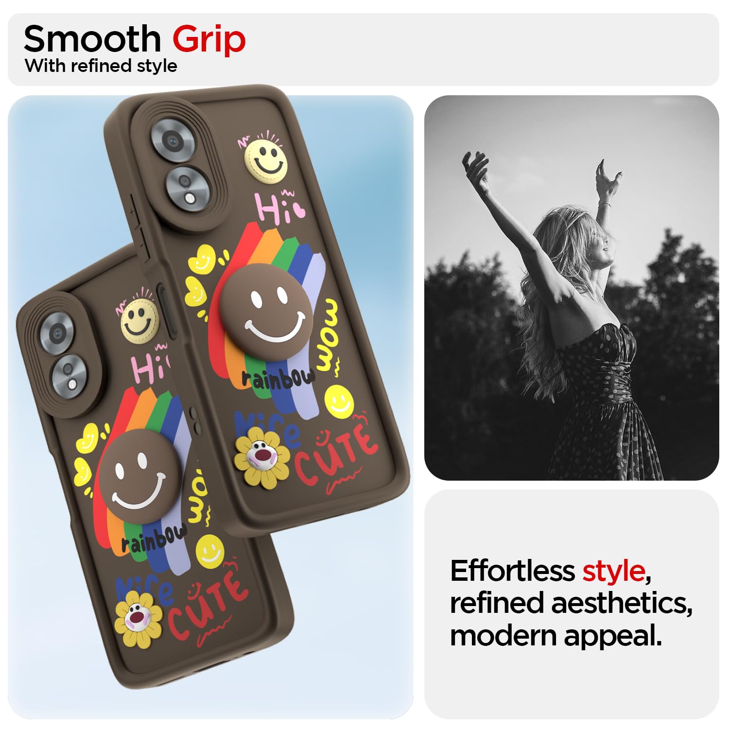 Brown Soft Silicone mobile cover for Oppo A38/A18 4G – Pikkme – photo 2