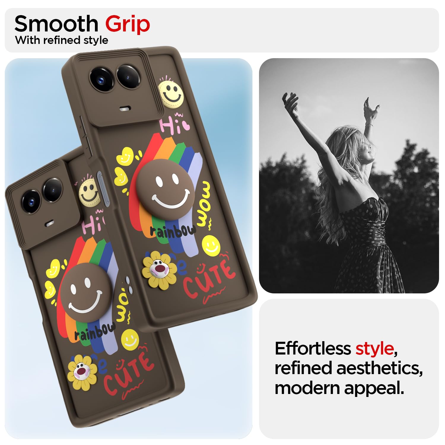 Pikkme brown phone cover for Realme 11/11X 5G/Narzo 60X 5G – photo 2