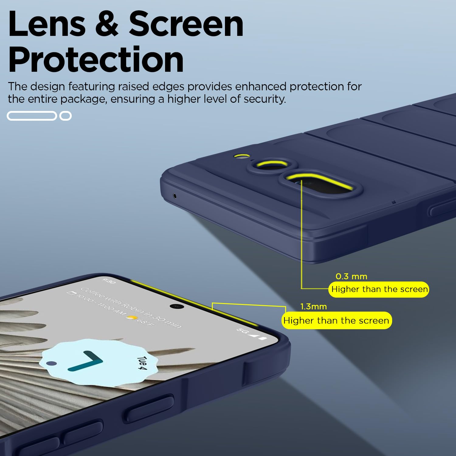 Google Pixel 7 Pro Liquid Silicone back cover in blue by Pikkme – photo 3