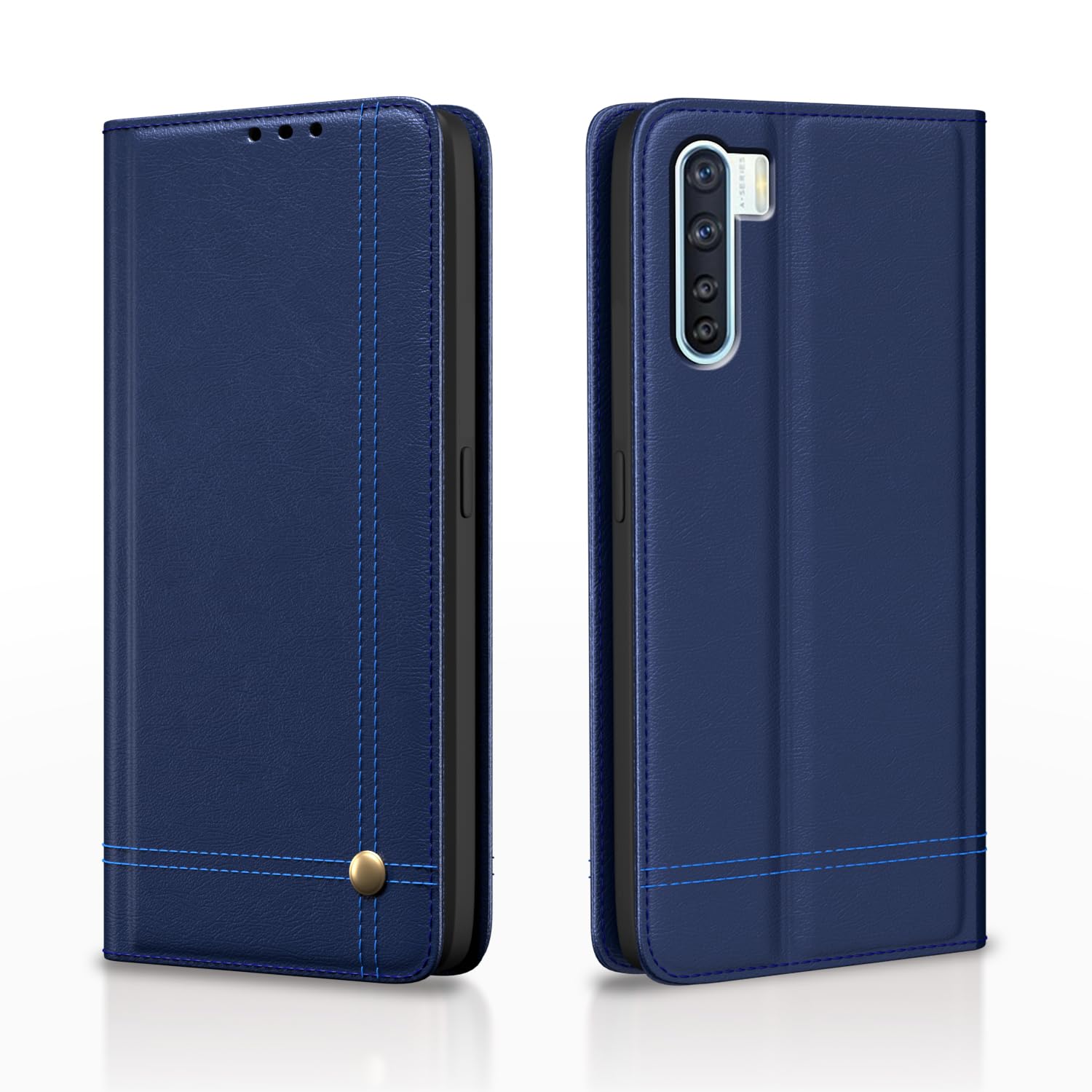Pikkme Oppo F15 Magnetic blue flip cover