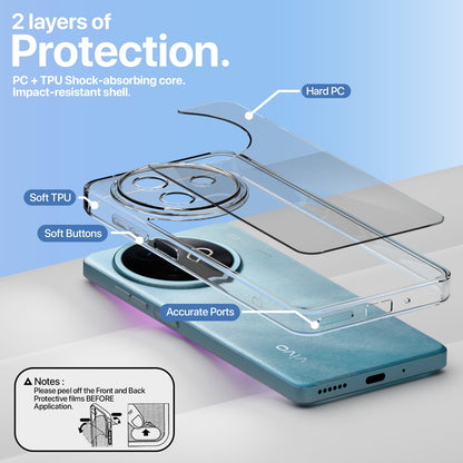 Pikkme Vivo Y39 5G Crystal Clear Hard Back PC + TPU Back Cover (Transparent)