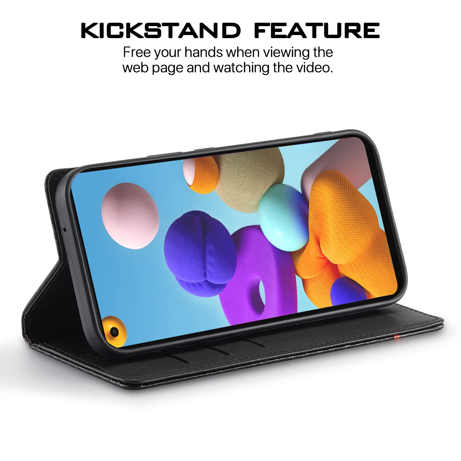 Samsung A21s mobile flip cover in black by Pikkme – photo 5