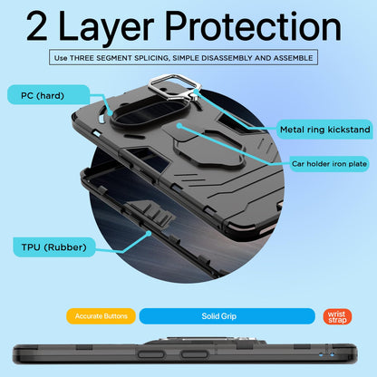 Pikkme Nothing Phone 3a 5G D5 Tough Armor Bumper Case (Black)