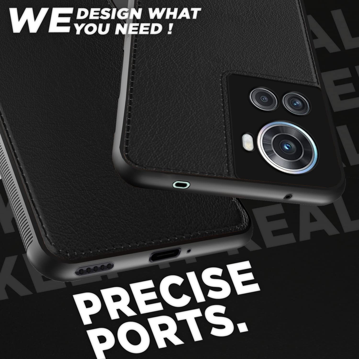 Pikkme OnePlus 10R 5G Leather black phone cover – photo 3