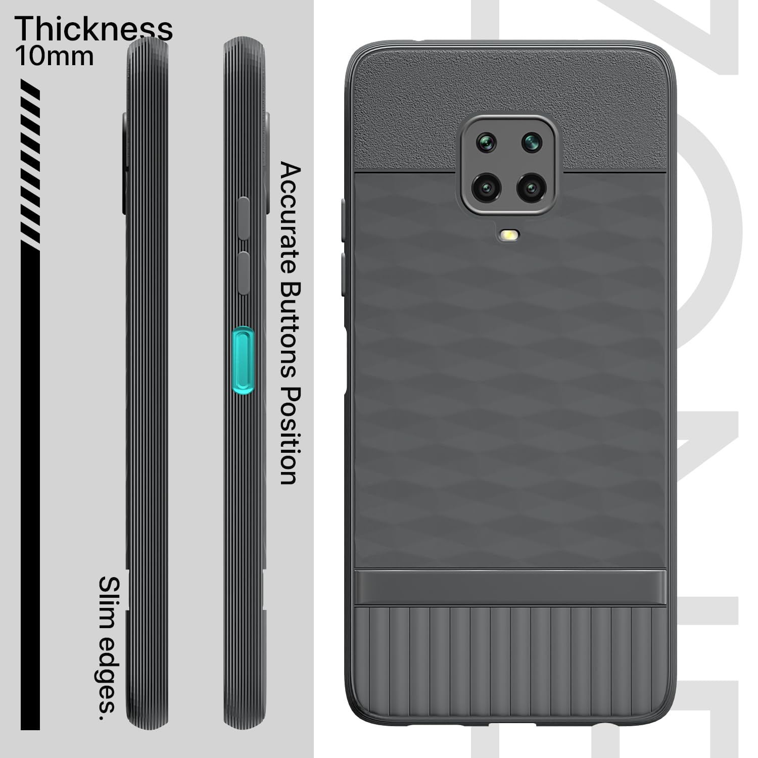Pikkme grey phone cover for Redmi Note 10 Lite/Note 9 Pro/Pro Max/Poco M2 Pro – photo 3