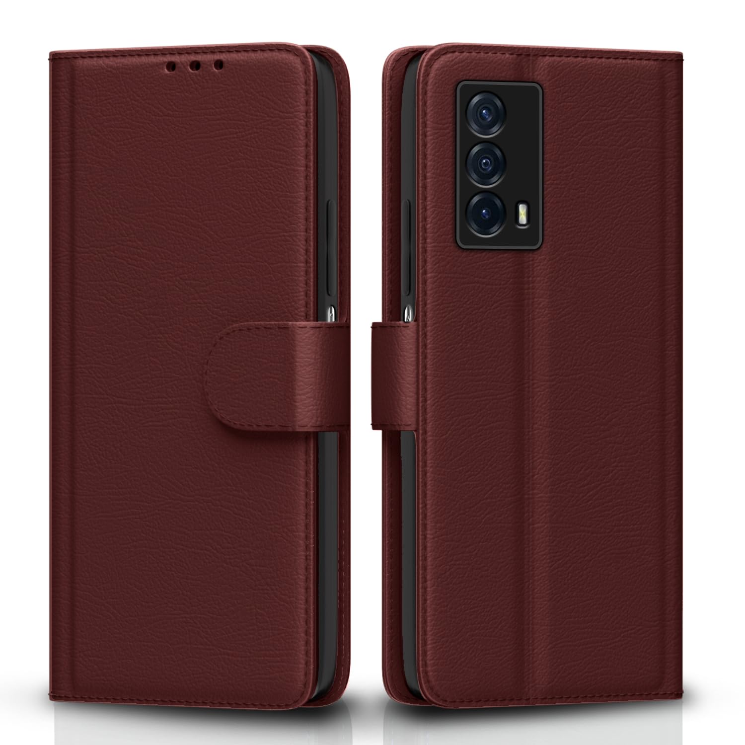 Pikkme brown Wallet flip cover for iQOO Z5 5G