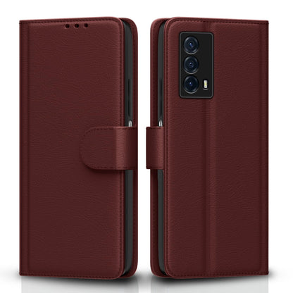 Pikkme brown Wallet flip cover for iQOO Z5 5G