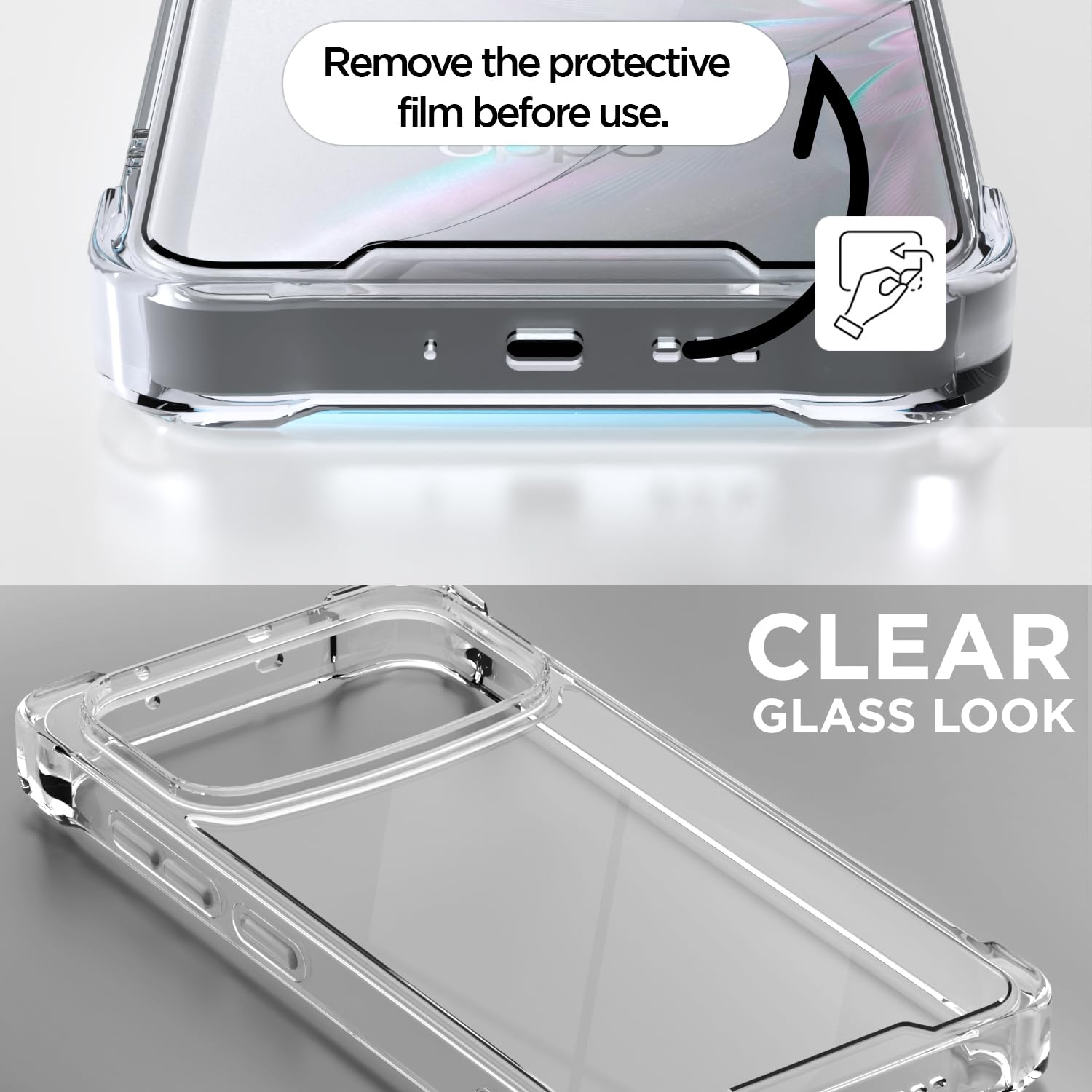 Oppo F33 Pro 5G mobile back cover in transparent by Pikkme – photo 3