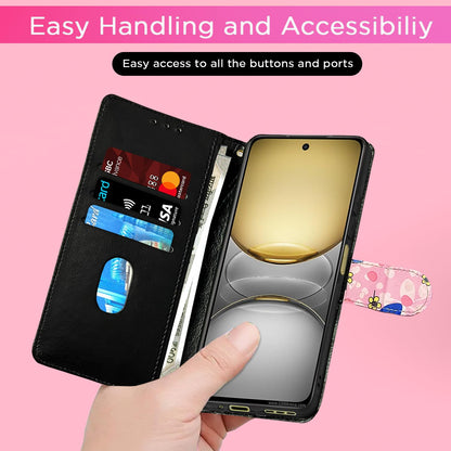 Realme C75 mobile flip cover in pink flower by Pikkme – photo 7