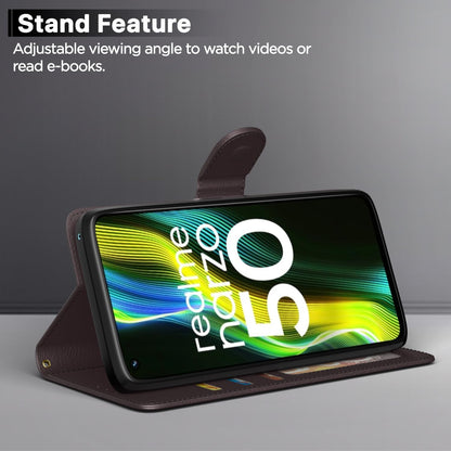 Realme Narzo 50 5G/Oppo K10 5G/Oppo A57 flip cover in coffee by Pikkme – photo 3