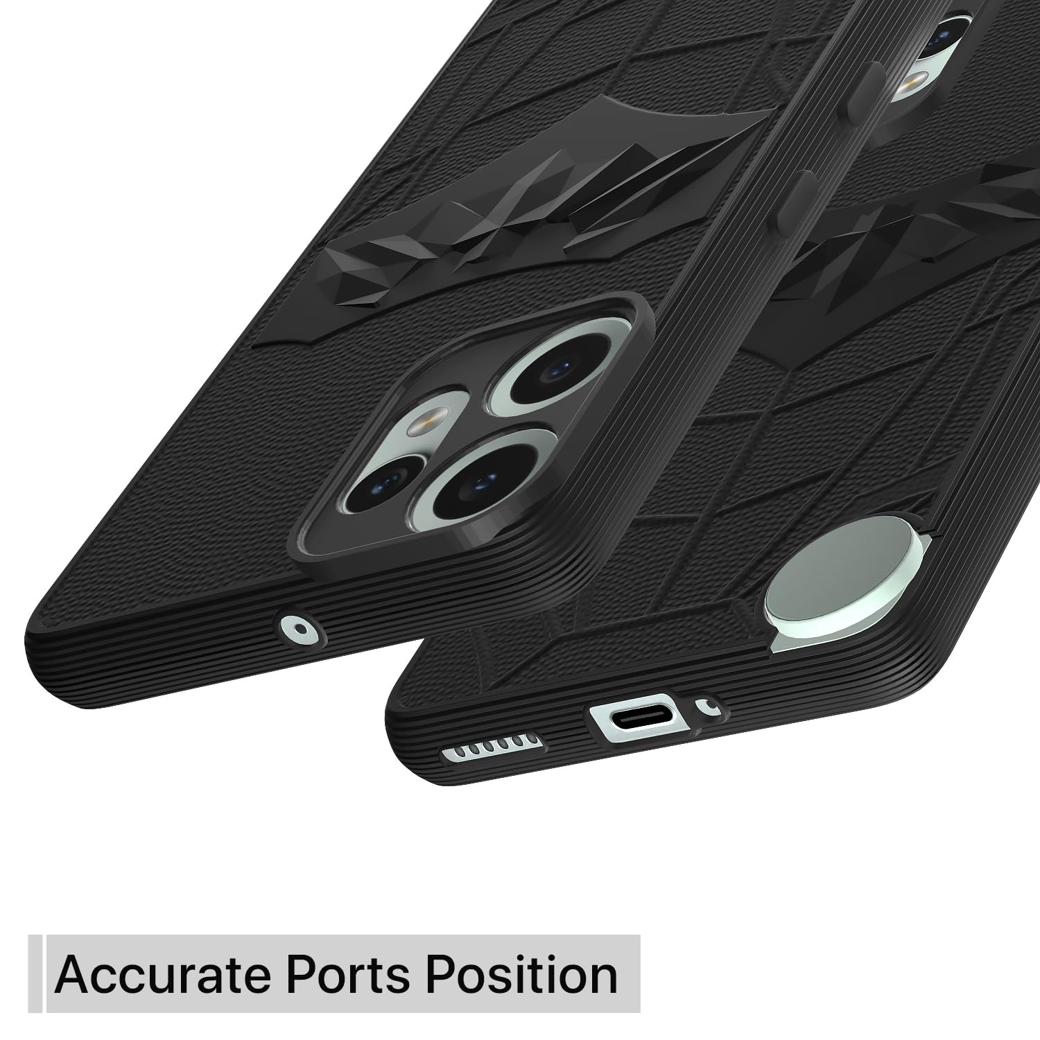 Pikkme CMF by Nothing Phone 2 Pro 5G Shockproof Stylish Cartoon Back Cover (Black)