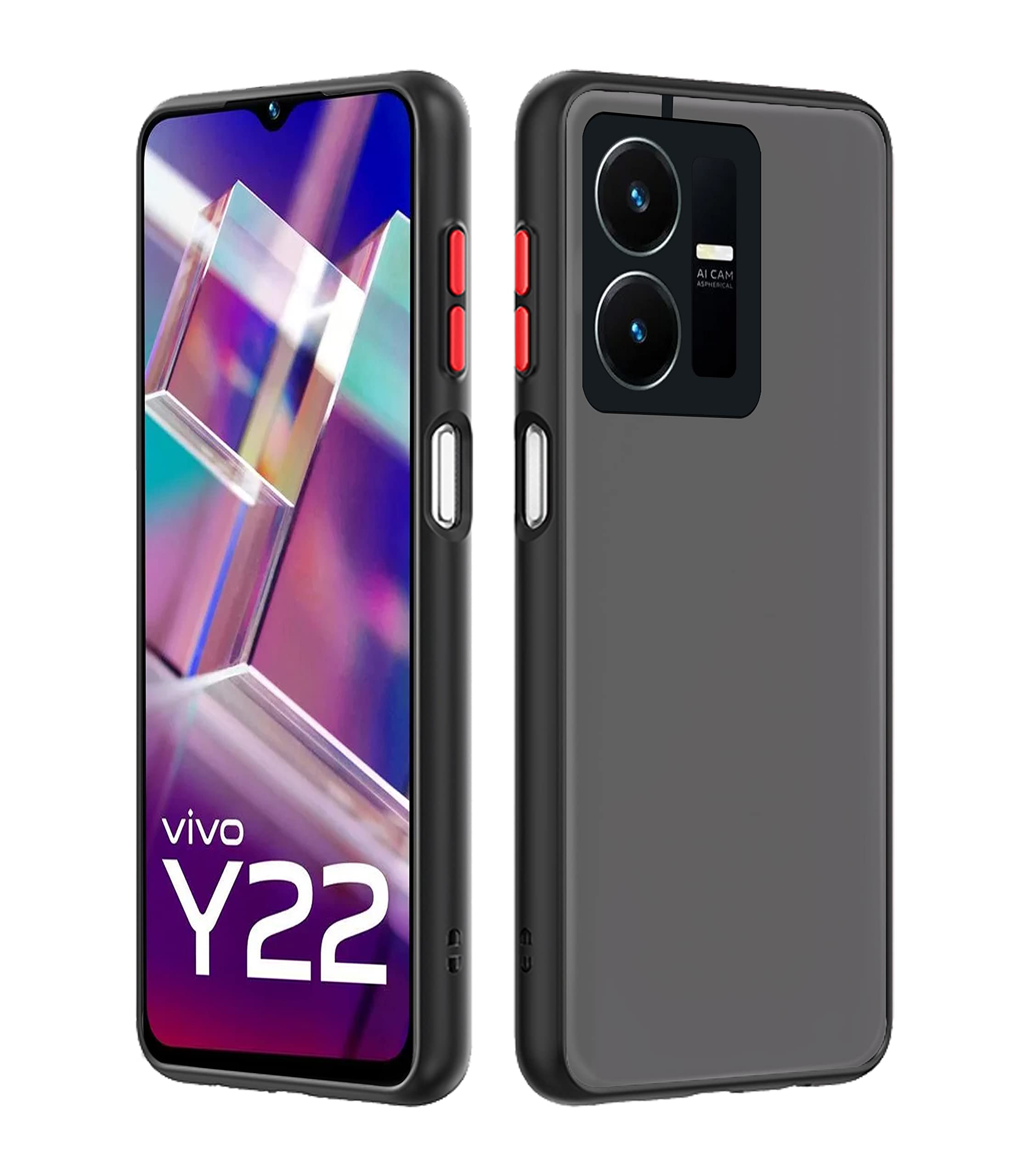 Tpu, black phone cover for Vivo Y22 – Pikkme