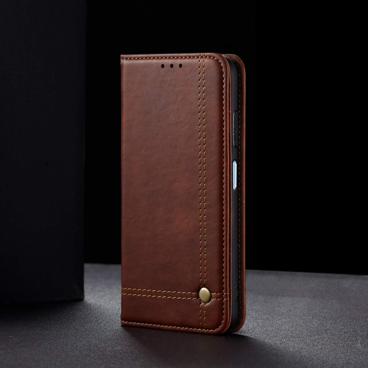Pikkme Mi Redmi 10 Prime Premium Leather Magnetic Flip Cover (Brown)