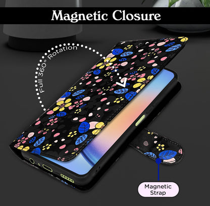 Pikkme Samsung A05s Wallet black flower flip case – photo 2
