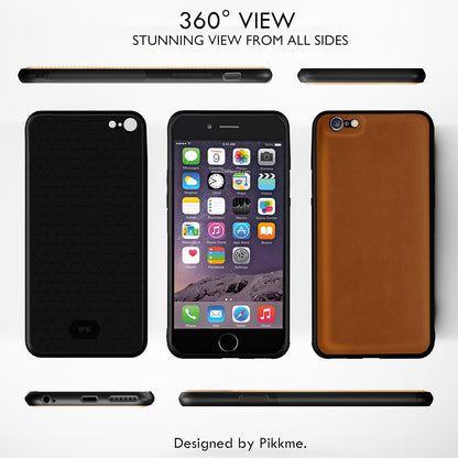 Pikkme iPhone 6 / 6S Flexible Pu Leather Leatherback Back Cover (Camel)