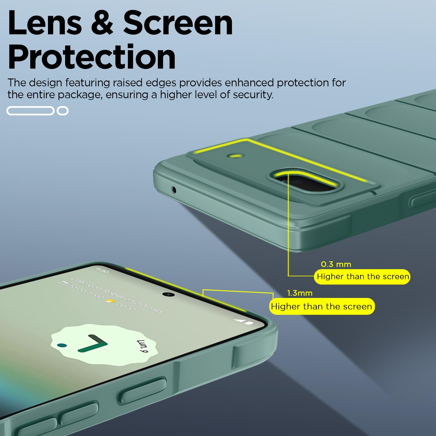 Google Pixel 6A back cover in green by Pikkme – photo 3