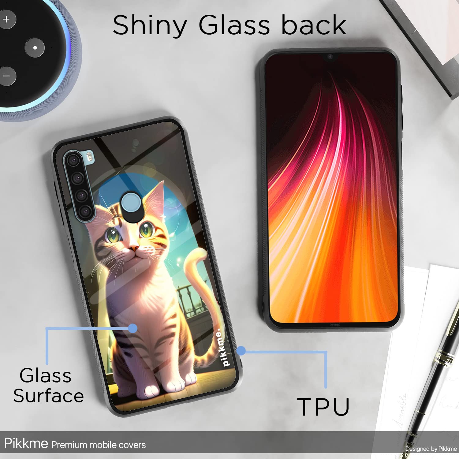 Redmi Note 8 Cat mobile cover by Pikkme – photo 3