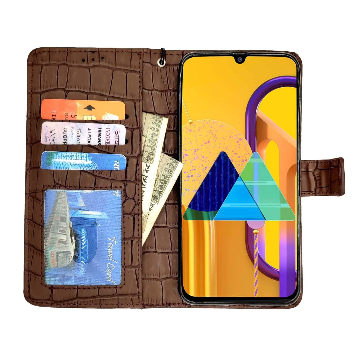 Pikkme brown Leather flip cover for Samsung M30s – photo 2