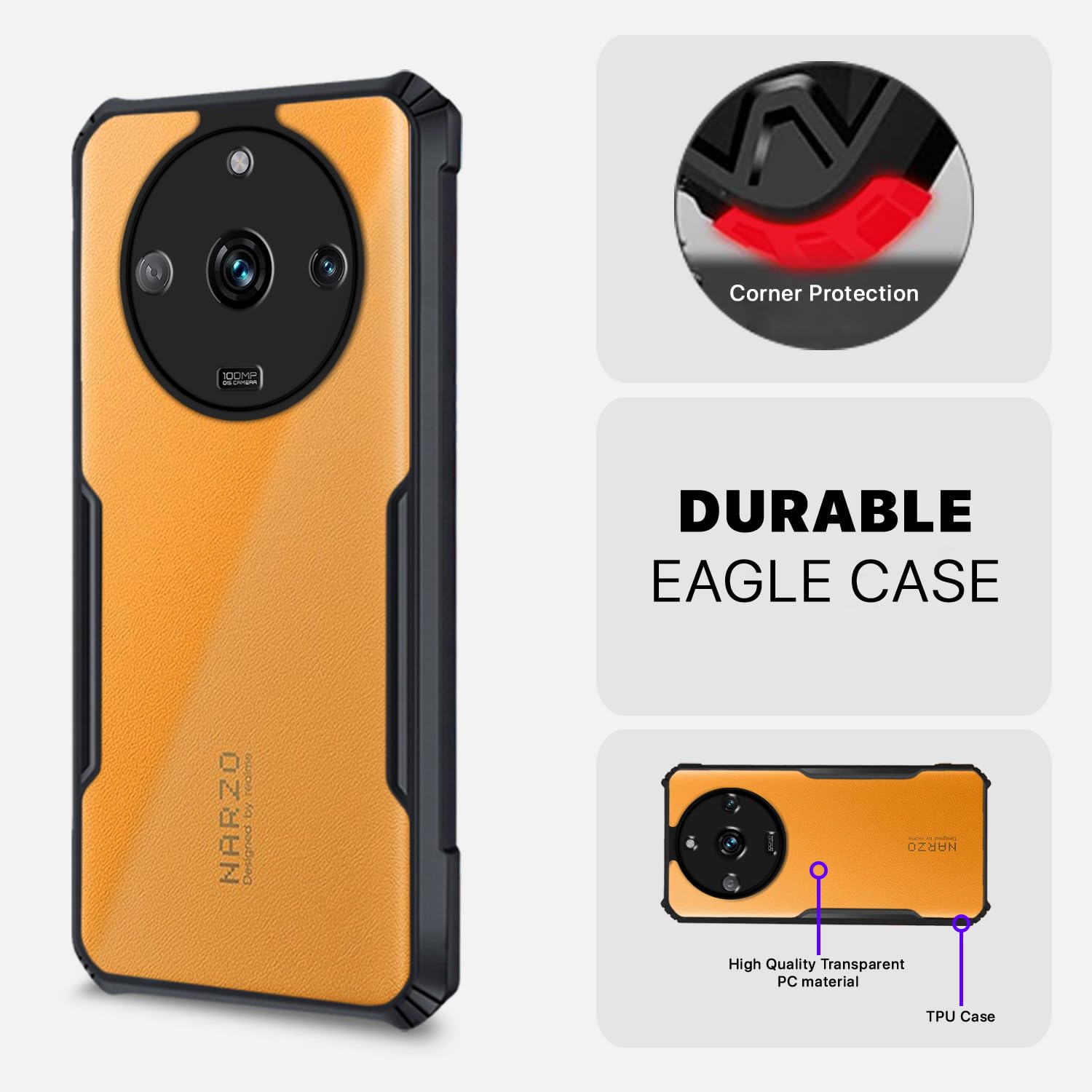 Pikkme black Hybrid mobile back cover for Realme Narzo 60 Pro 5G – photo 5