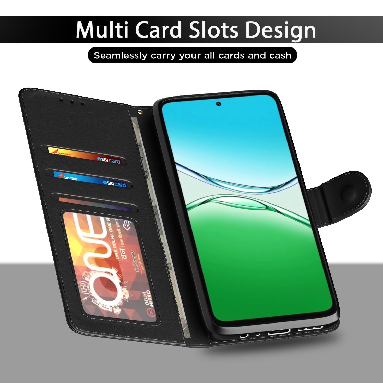 Black flip cover for Oppo A5 5G – Pikkme – photo 5