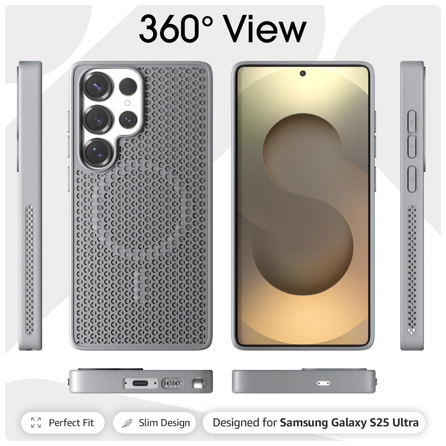 Grey MagSafe back cover for Samsung S25 Ultra 5G – Pikkme – photo 3