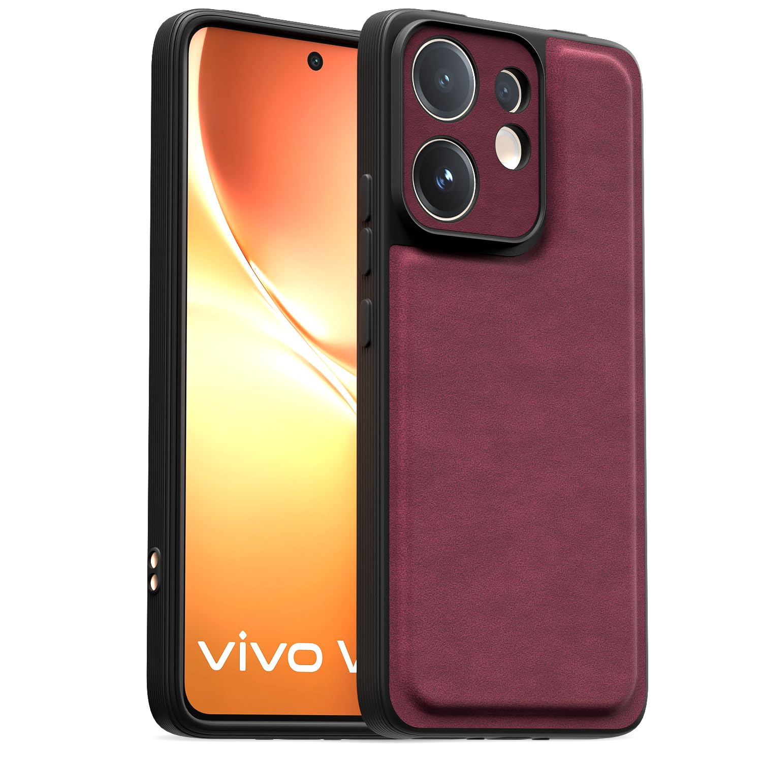 Pikkme purple Leather mobile cover for Vivo V60/T4 Pro 5G
