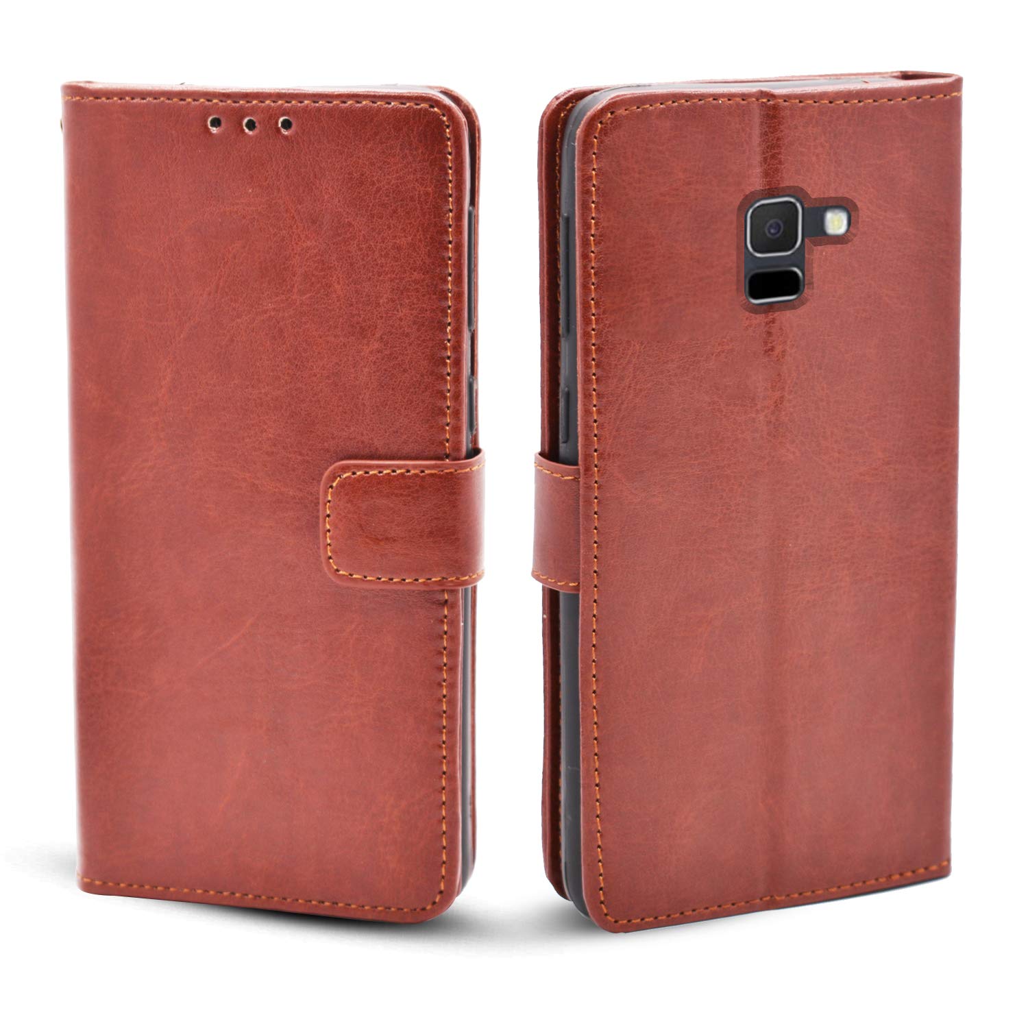 Pikkme brown flip case for Samsung J7 2018