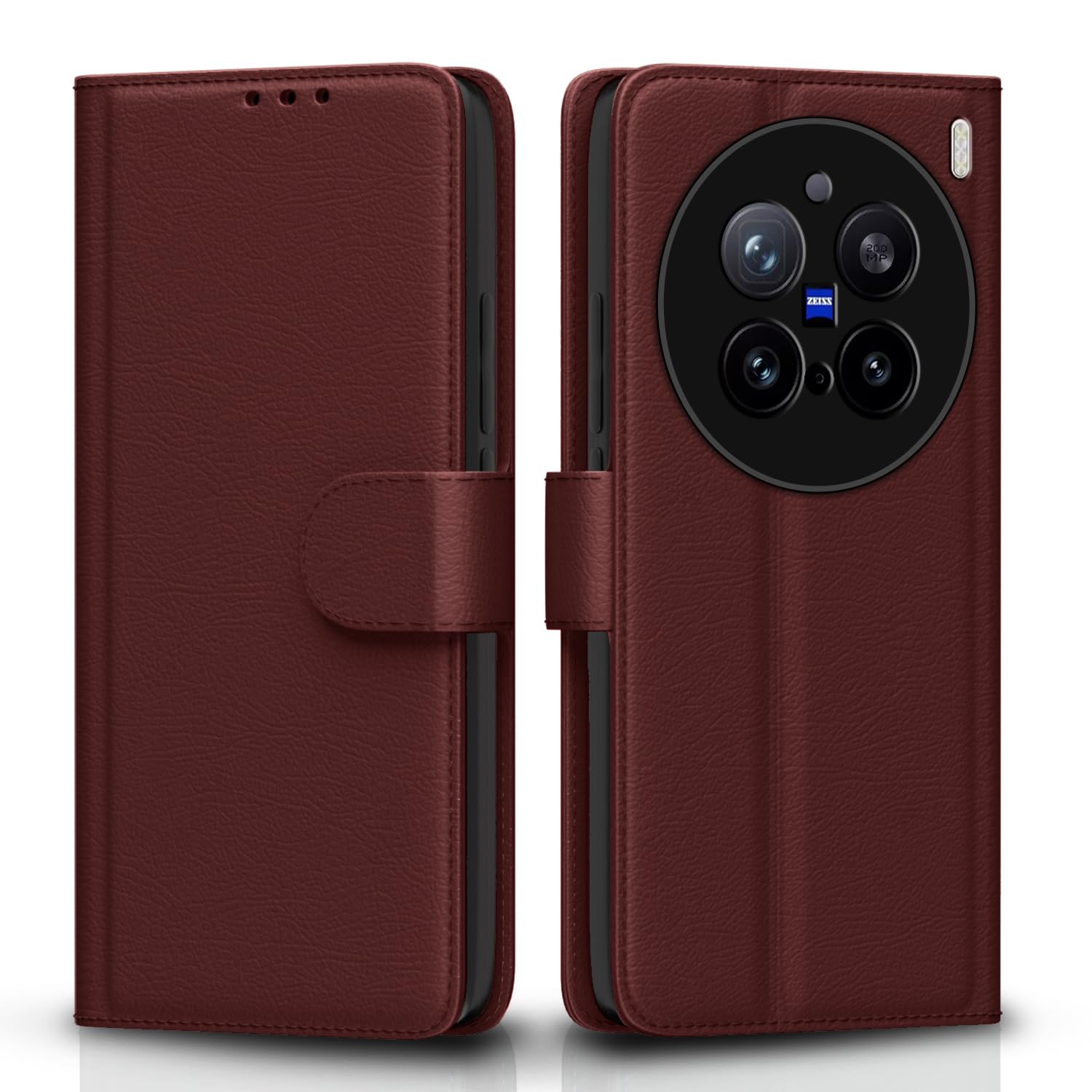 Brown flip cover for Vivo X200 Pro 5G – Pikkme