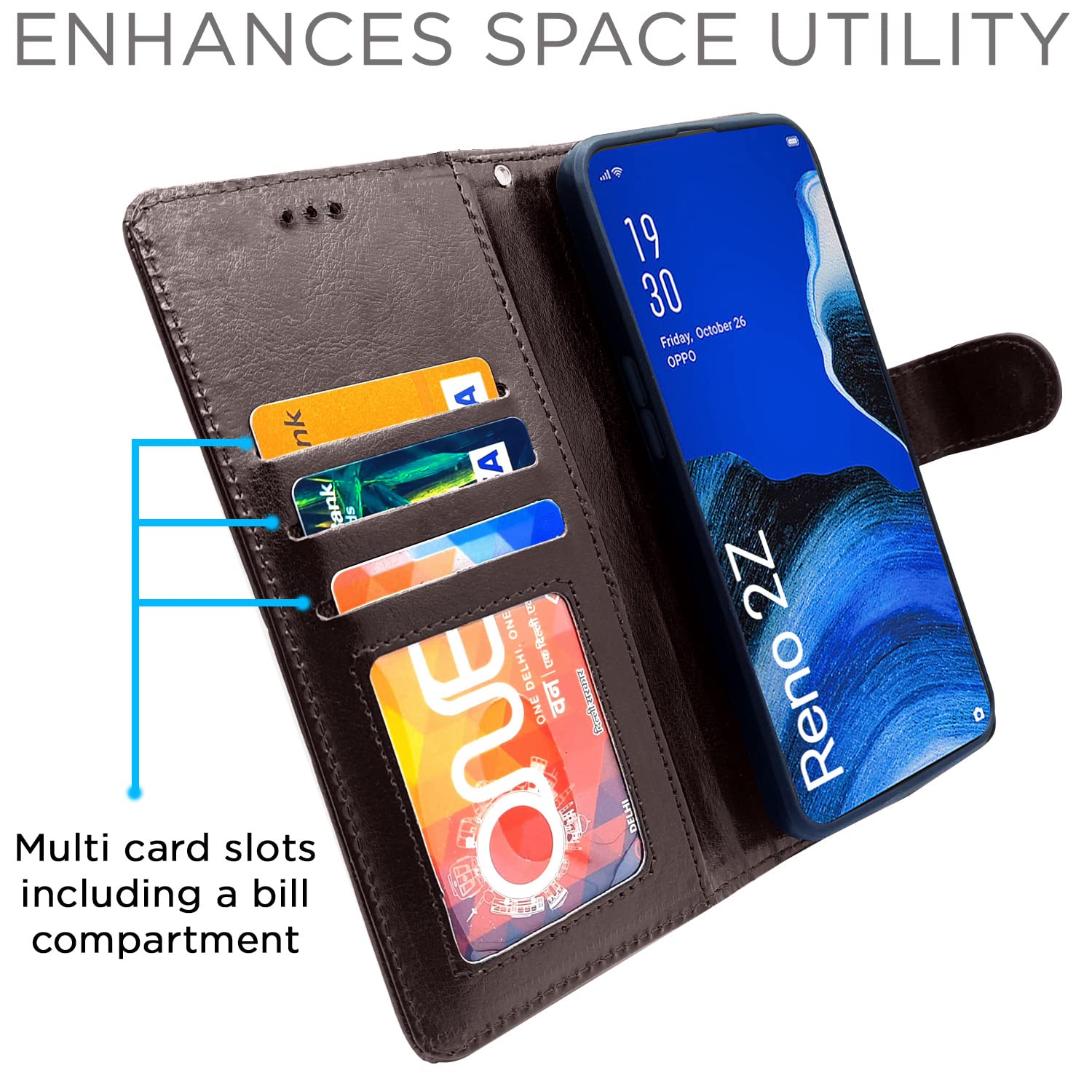 Coffee Wallet mobile flip cover for Reno 2Z/2F – Pikkme – photo 4