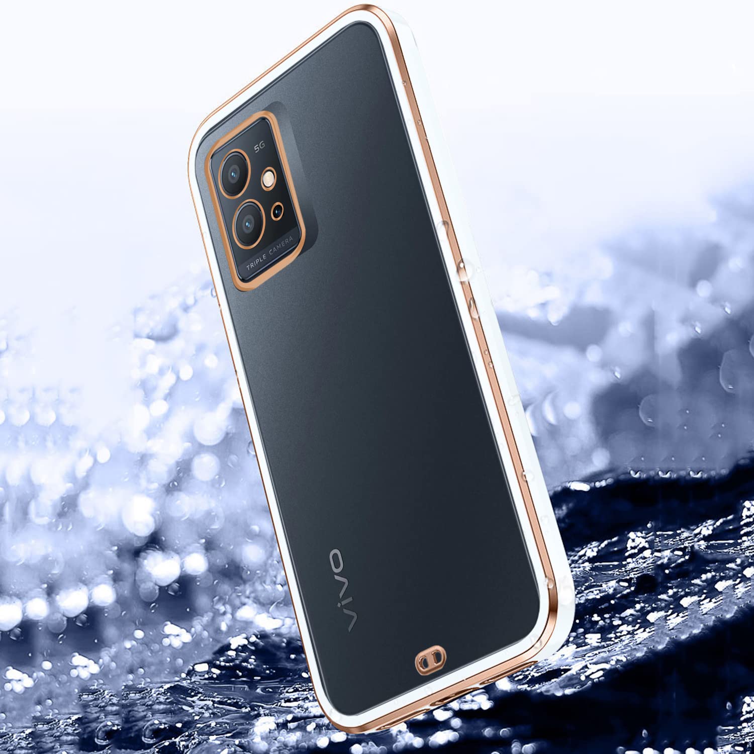 Vivo T1/Y75/iQOO Z6 5G back cover in white by Pikkme – photo 3