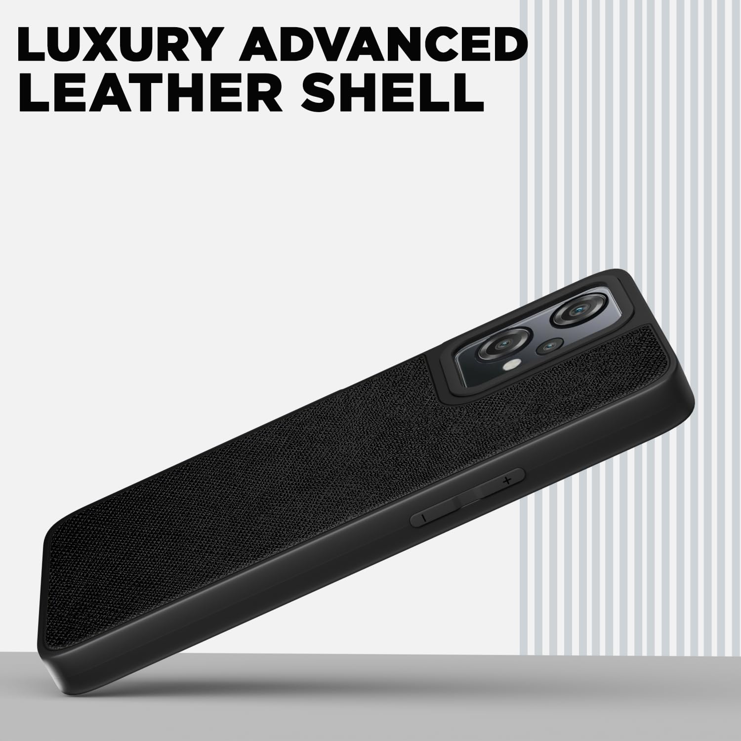 Pikkme OnePlus Nord CE 2 Lite 5G Indian Leather Back Cover (Black)