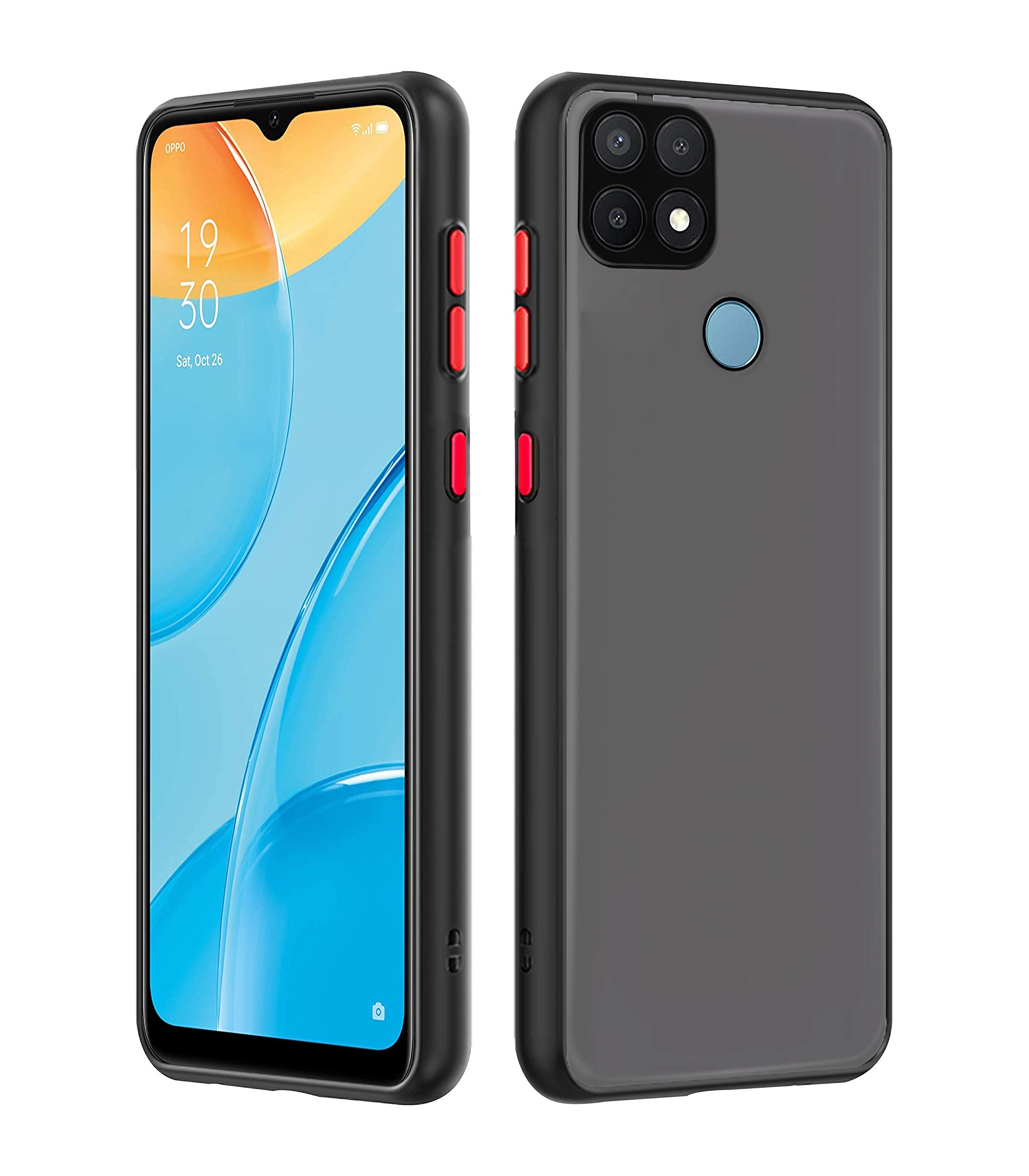Black Matte mobile back cover for Oppo A15/A15s – Pikkme