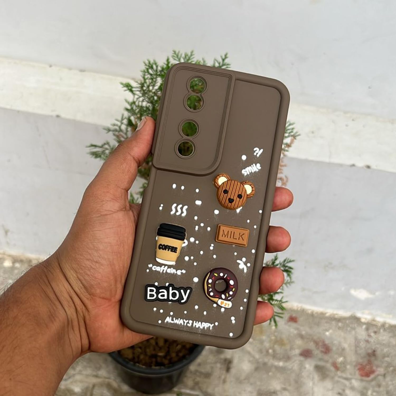 Pikkme Honor X7d 5G/3D Silicone brown phone cover – photo 7