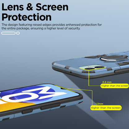 Pikkme Samsung Galaxy M04 / F04 / A04e D5 Tough Armor Back Cover | Blue