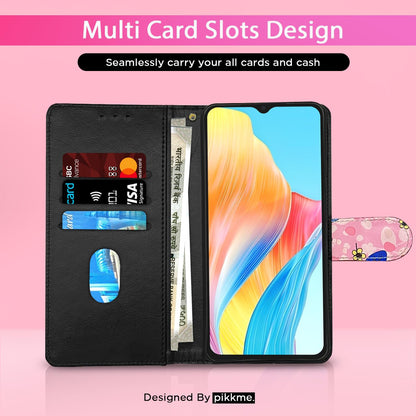 Pink flower flip case for Oppo A38/A18 4G – Pikkme – photo 2
