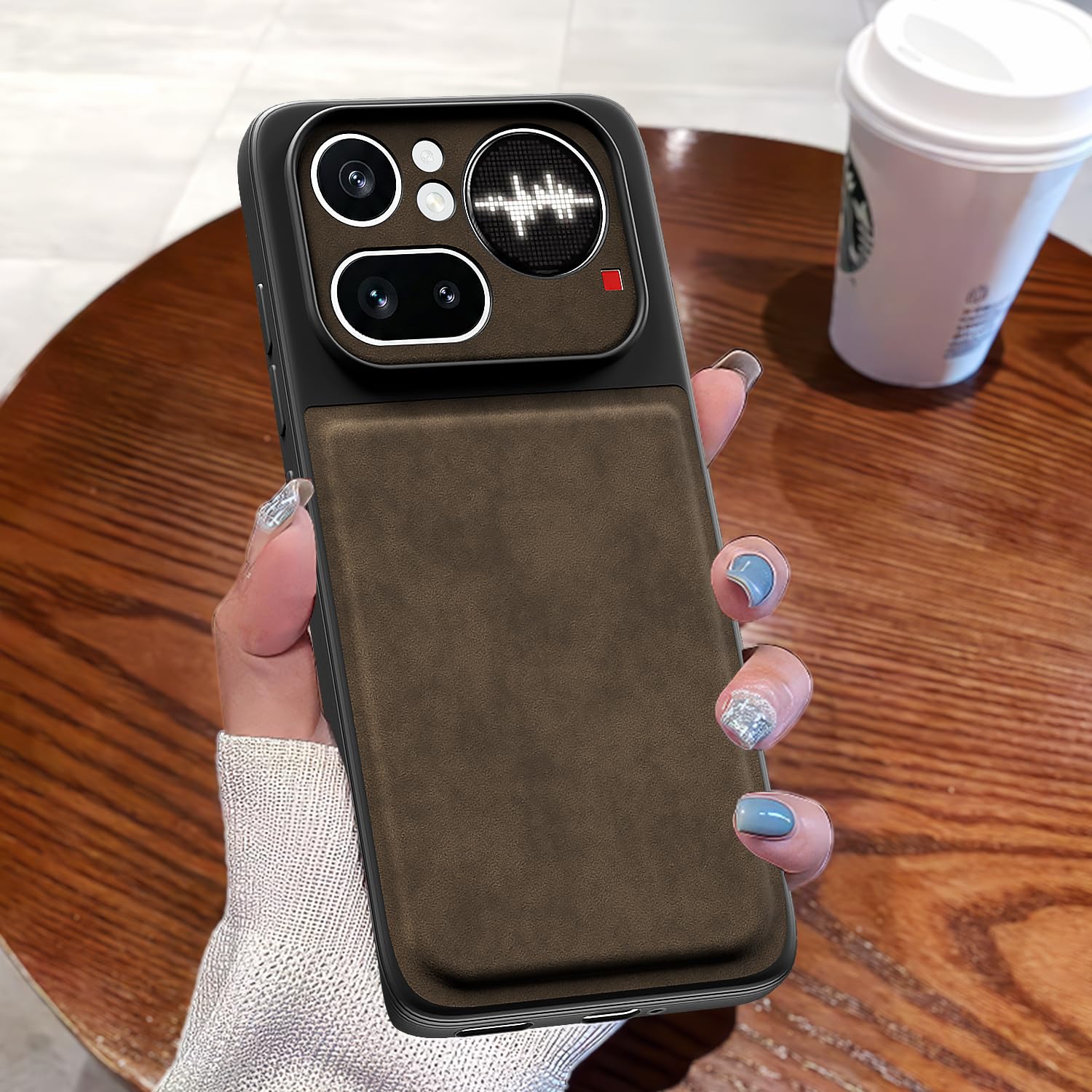Pikkme coffee Leather phone cover for Nothing Phone 4a Pro 5G – photo 7