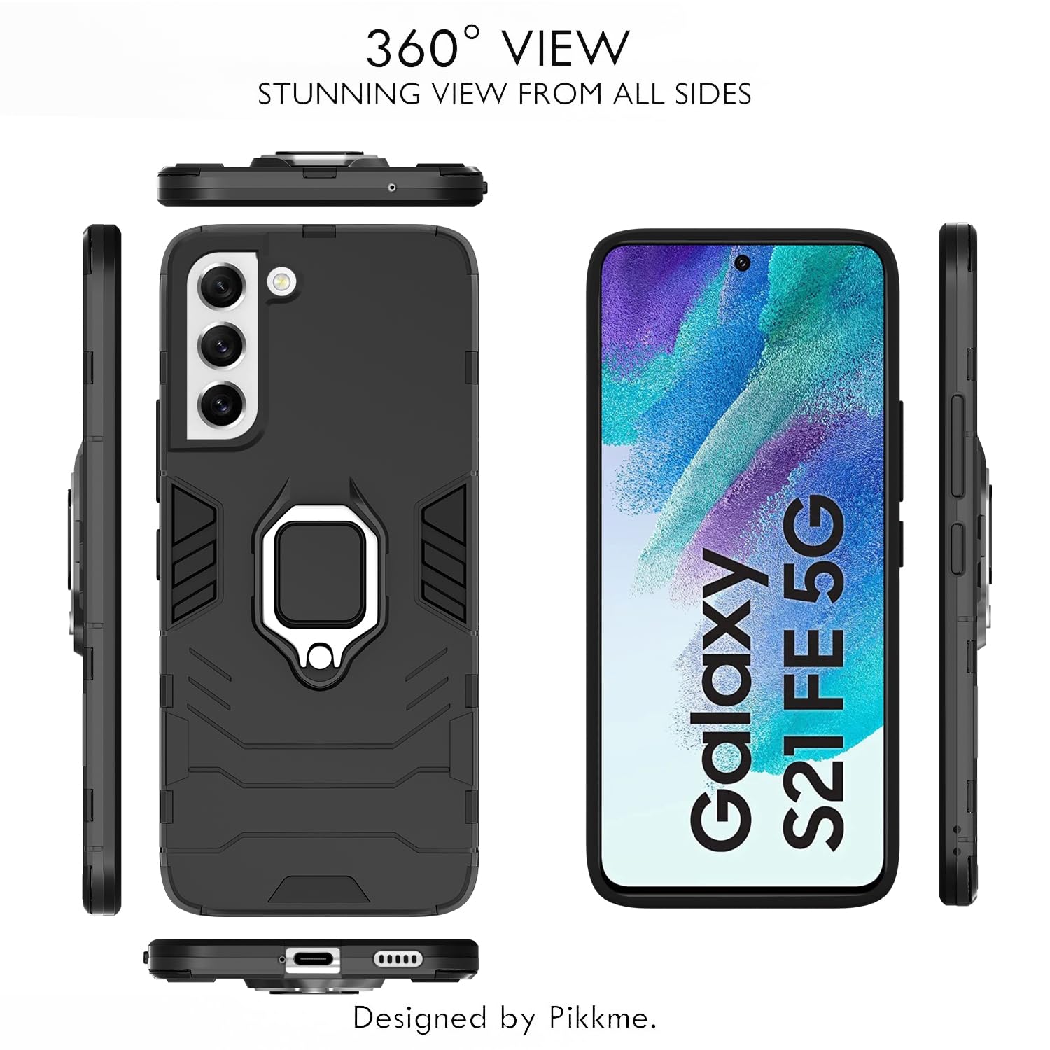 Pikkme black Tough Armor mobile cover for Samsung S21 FE 5G – photo 3