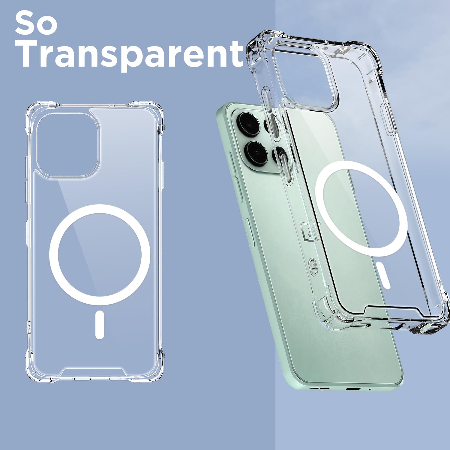 OnePlus Nord 6 5G mobile back cover in transparent mag-safe by Pikkme – photo 2