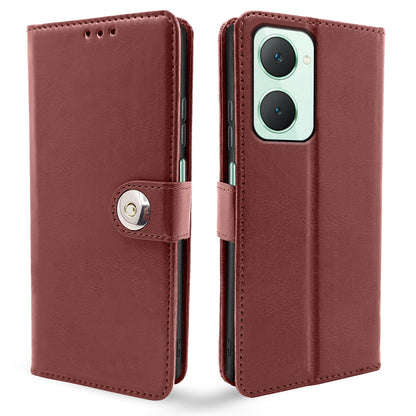 Brown mobile flip cover for iQOO Z9 Lite 5G/Vivo T3 Lite 5G/Vivo Y18/Y18e/Y03 – Pikkme